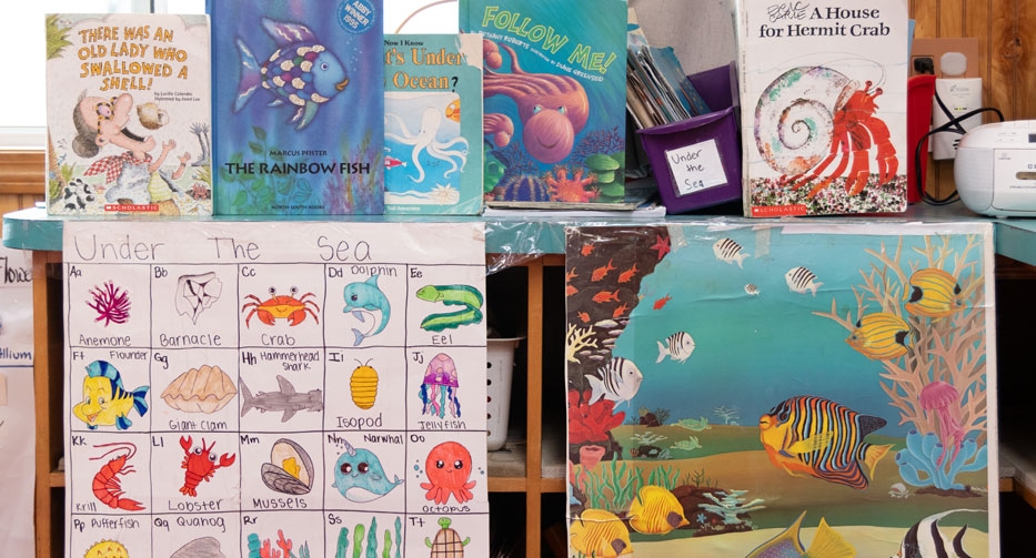 Learning and reading at Mother Hubbard Preschool