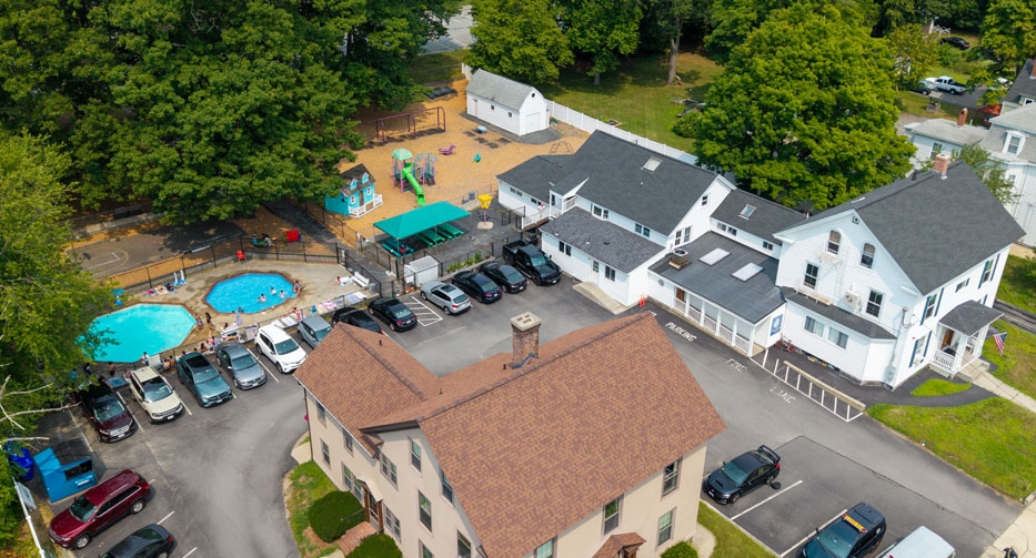 Mother Hubbard Preschool aerial view of the grounds